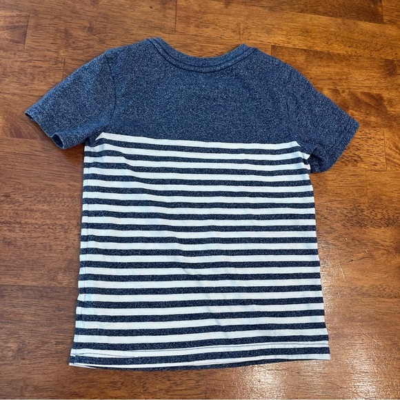 Cat & Jack Navy white Striped Kids T-Shirt with pocket size 4T - Picture 4 of 4